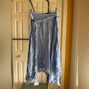 Breezy Zara asymmetrical linen skirt